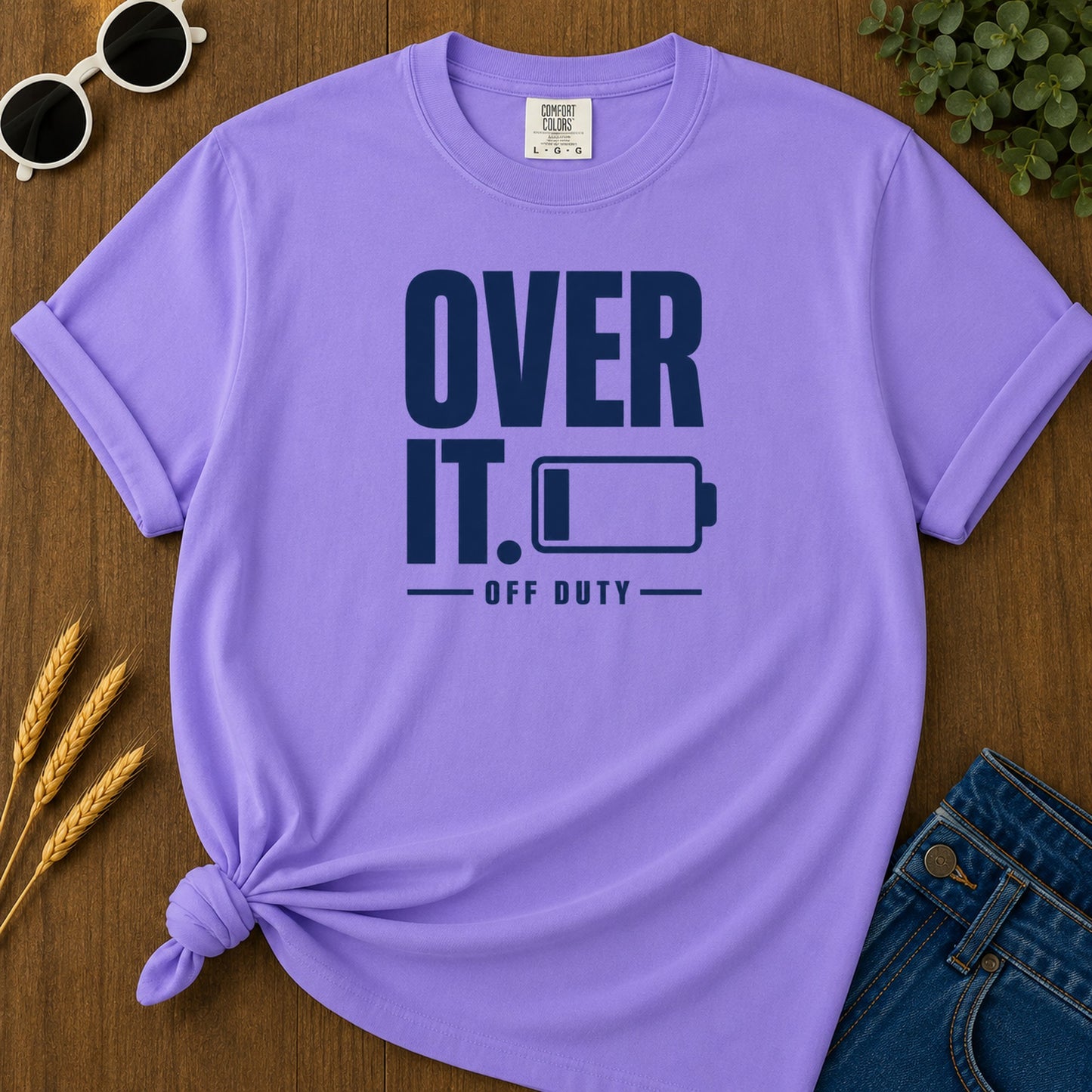 Over It 103 T-Shirt - Violet Mockup