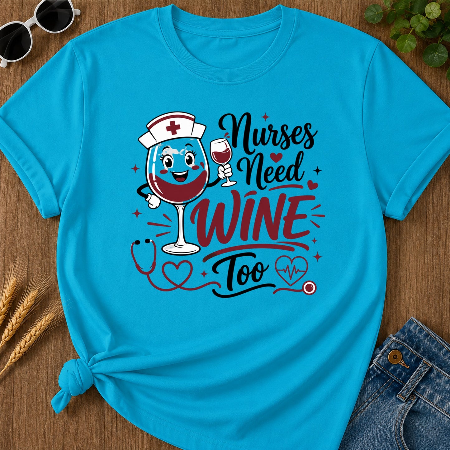 Need Wine T-Shirt - Sapphire Mockup
