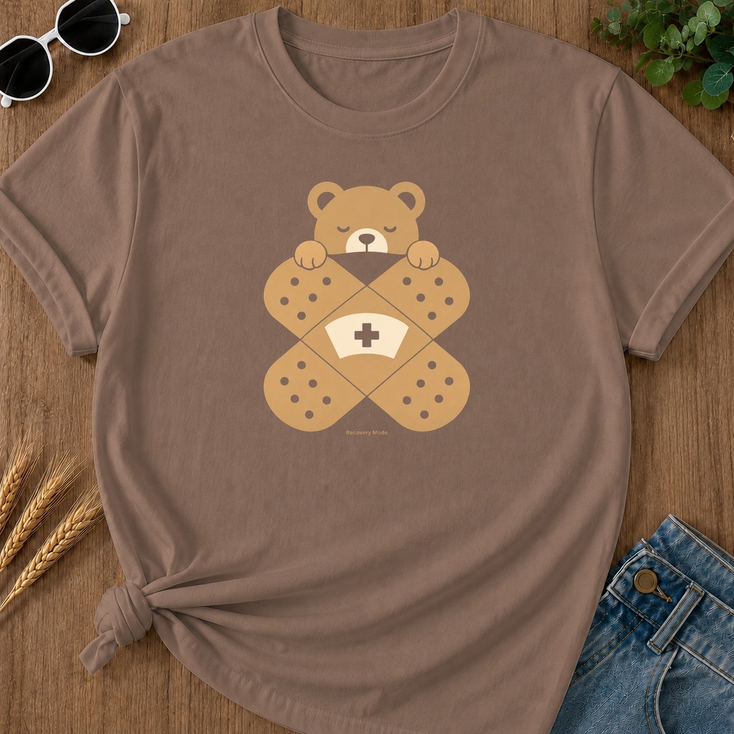Recovery Bear T-Shirt - Espresso Mockup