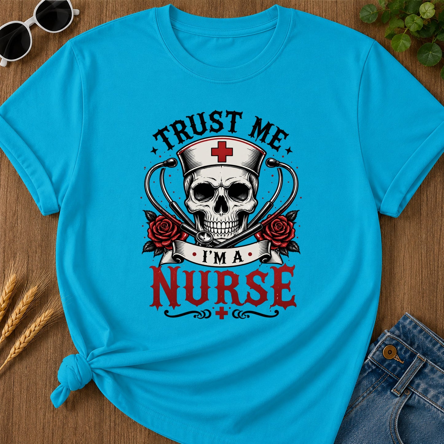 Trust Me Nurse T-Shirt - Sapphire Mockup