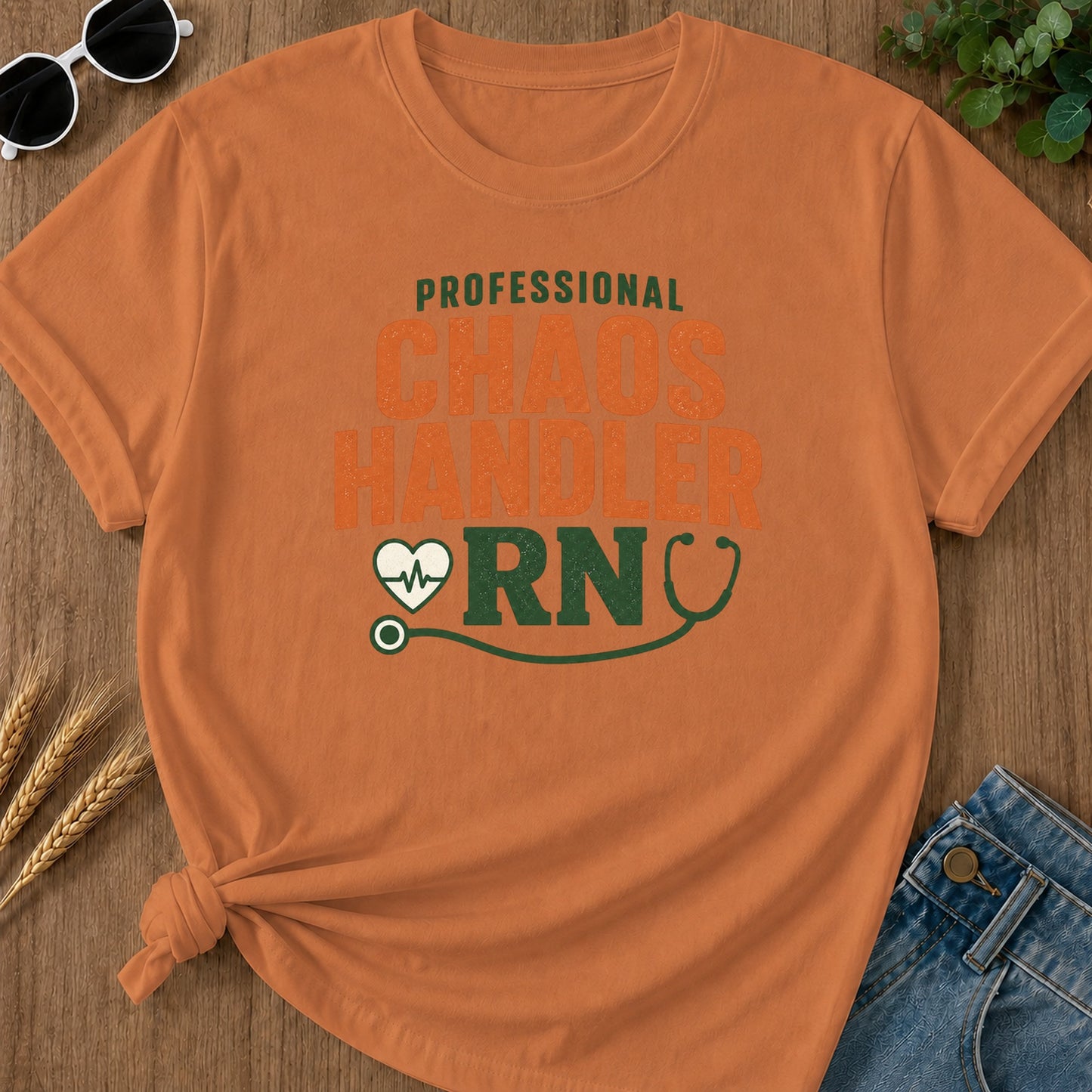 Professional Chaos Handler T-Shirt - Yam Mockup