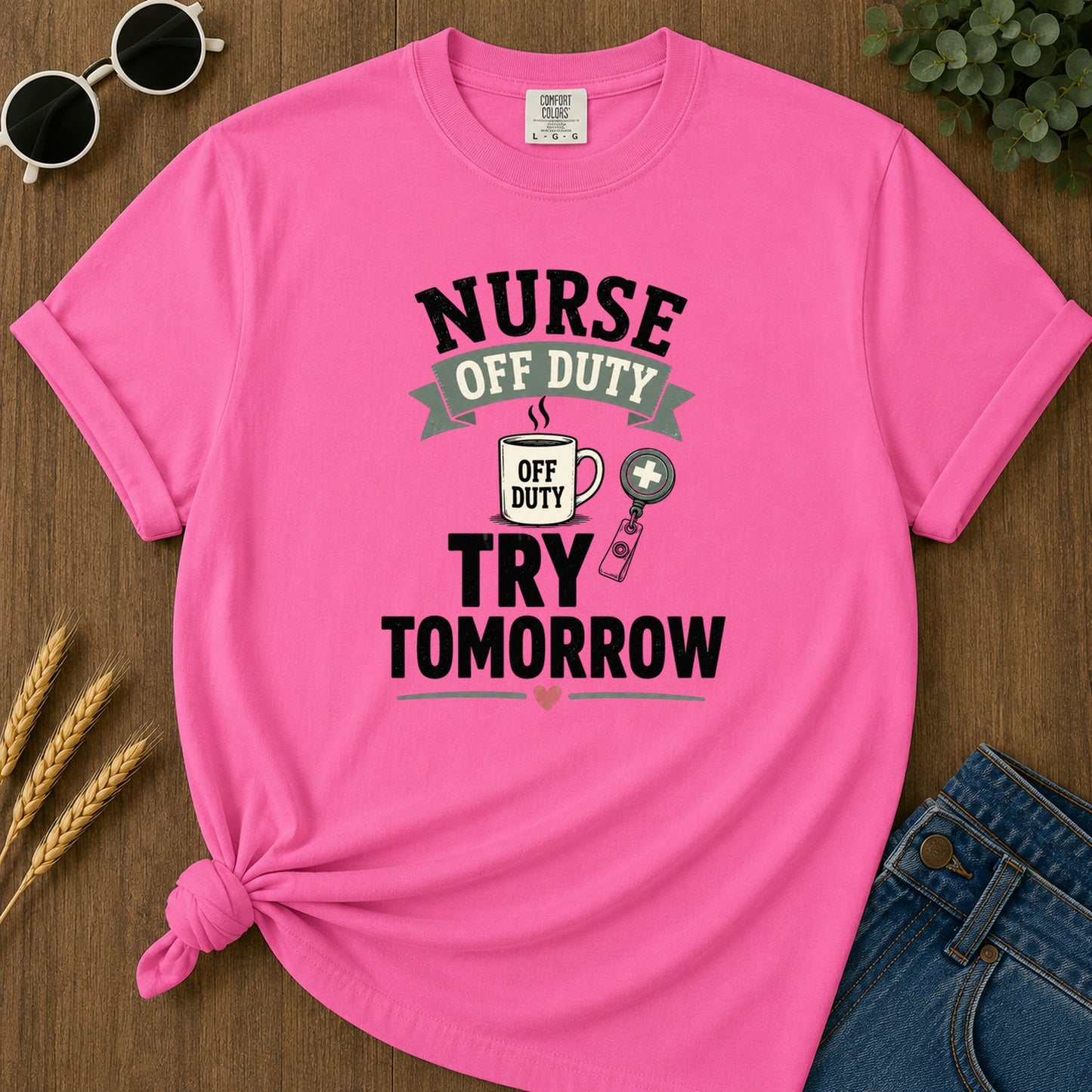 Try Tomorrow T-Shirt - Neon Pink Mockup