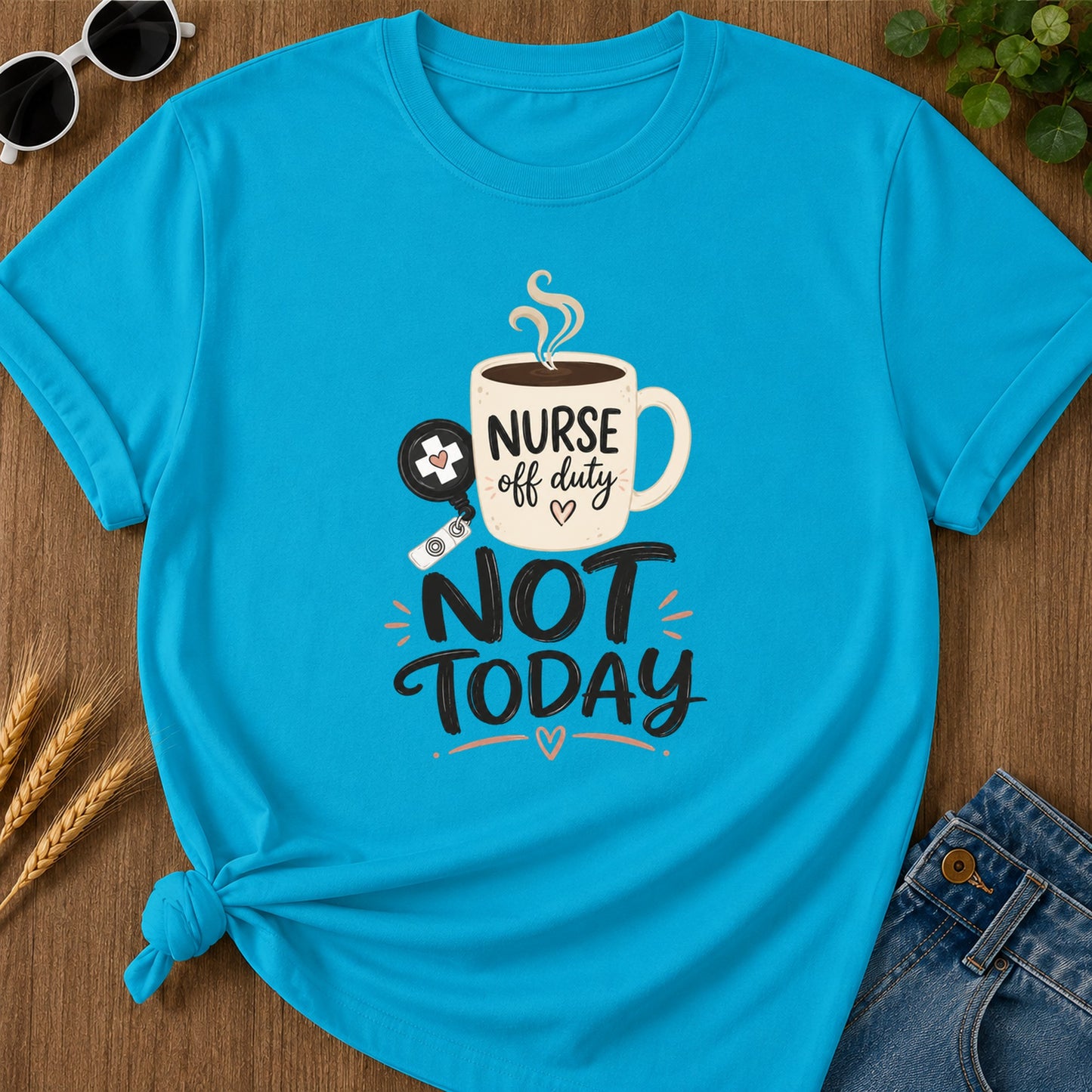 Coffee Break T-Shirt - Sapphire Mockup
