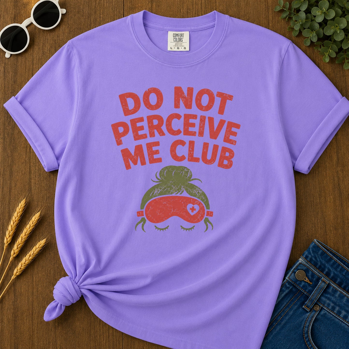 Do Not Perceive Me T-Shirt - Violet Mockup
