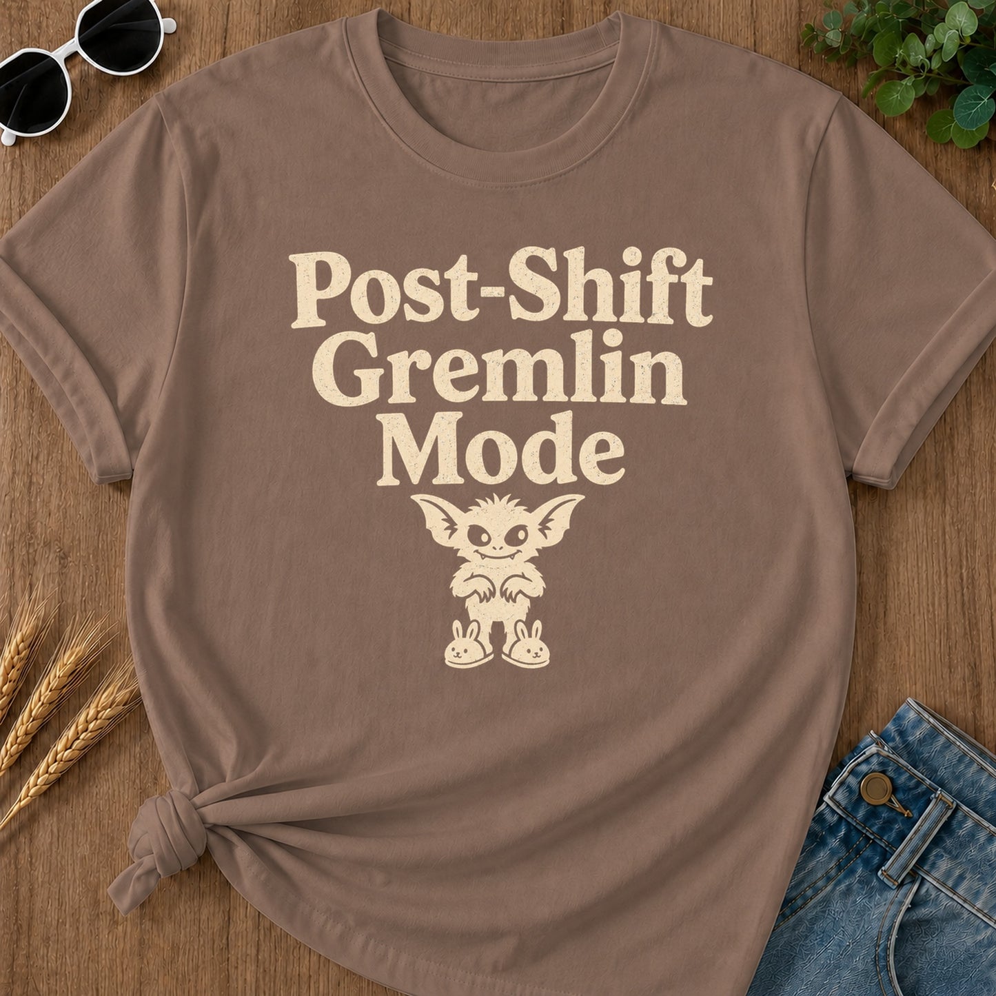 Post Shift Gremlin 220 T-Shirt - Espresso Mockup