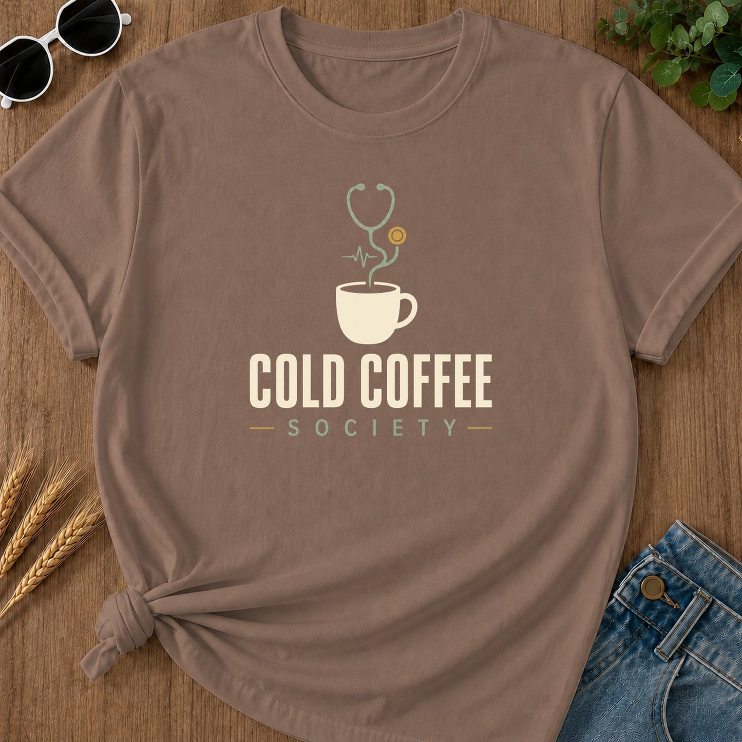 No Pulse No Problem 267 T-Shirt - Espresso Mockup
