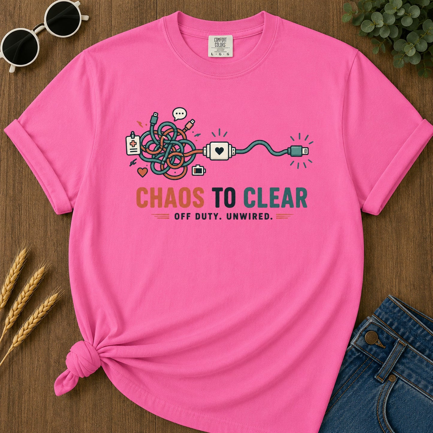 Dnd Duck Blanket T-Shirt - Neon Pink Mockup