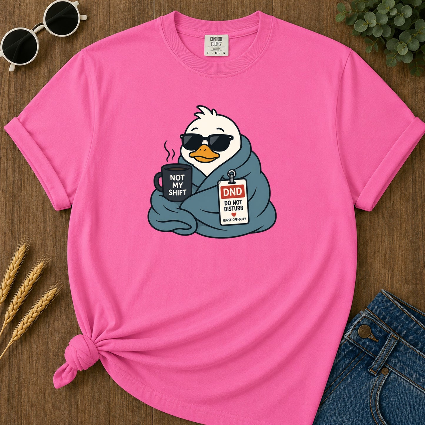 Quiet Turtle T-Shirt - Neon Pink Mockup