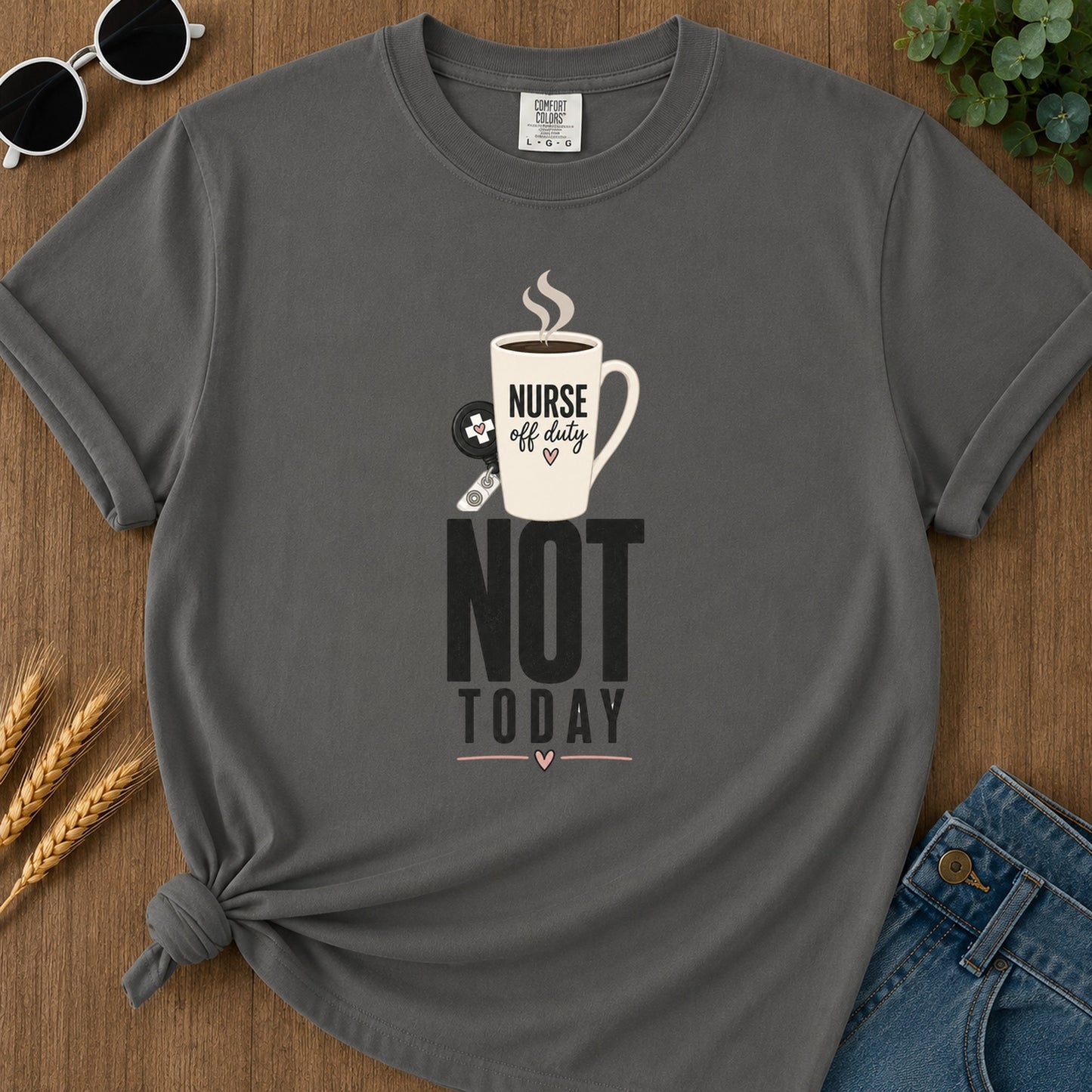 Off Duty T-Shirt - Pepper Mockup