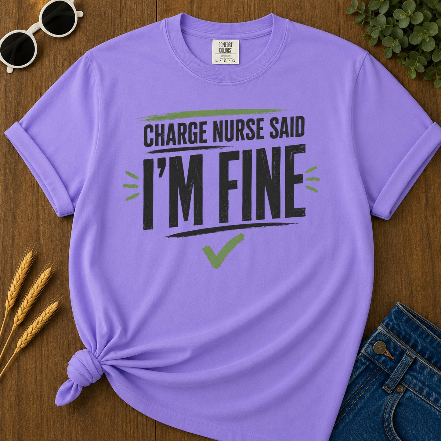 Fine Brush T-Shirt - Violet Mockup