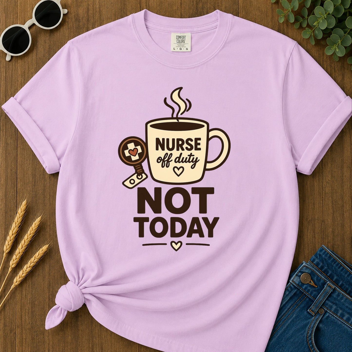 Sepia Not Today T-Shirt - Orchid Mockup
