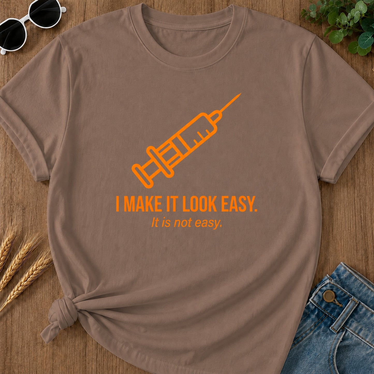 Look Easy T-Shirt - Espresso Mockup