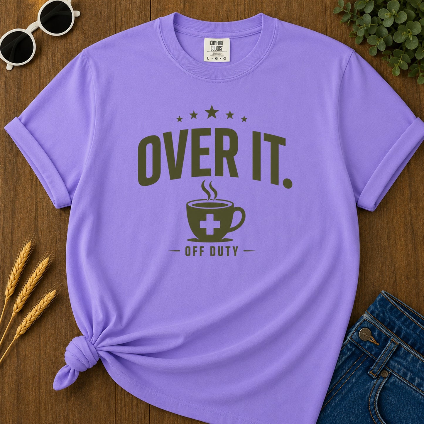 Over It 2 T-Shirt - Violet Mockup