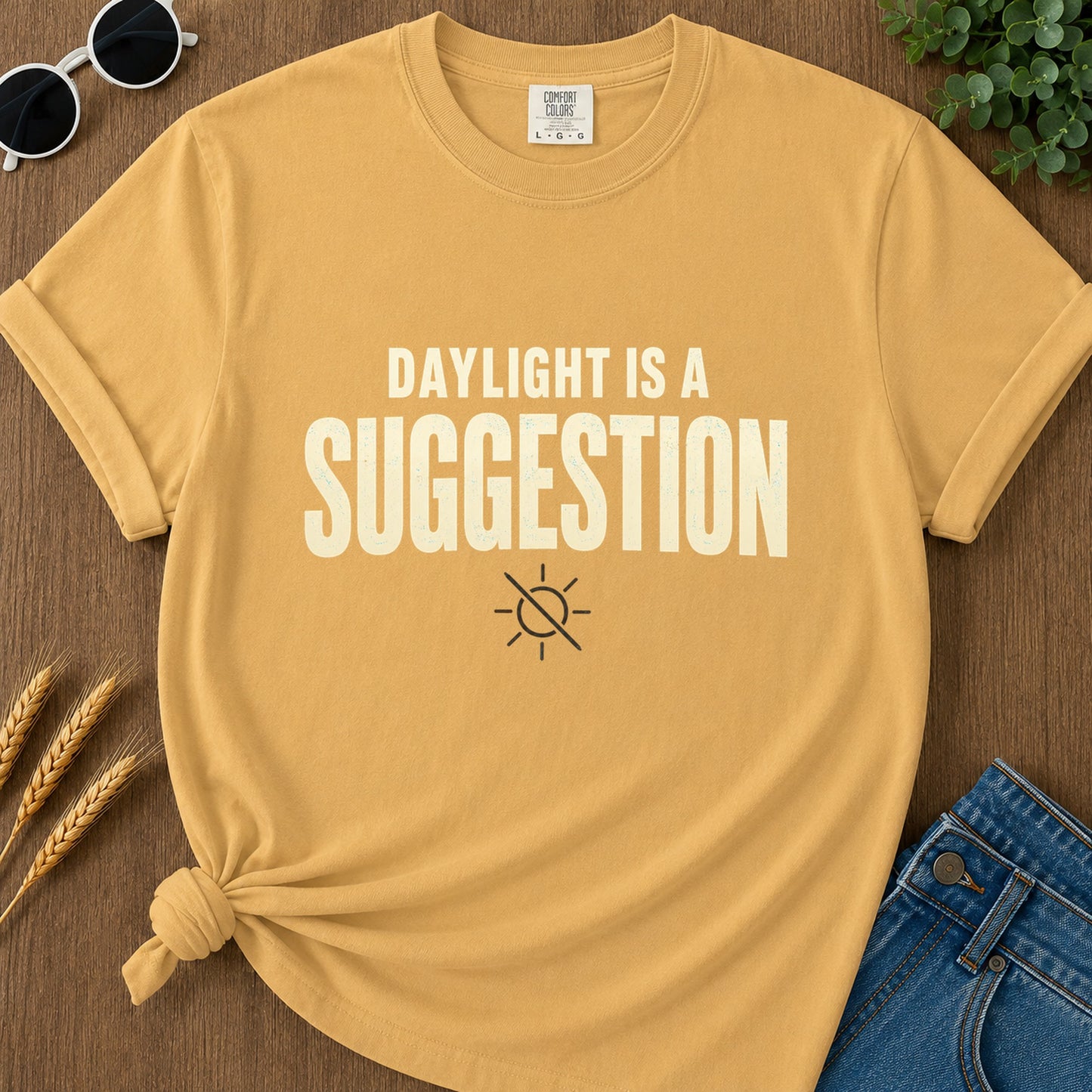 Daylight Suggestion T-Shirt - Mustard
