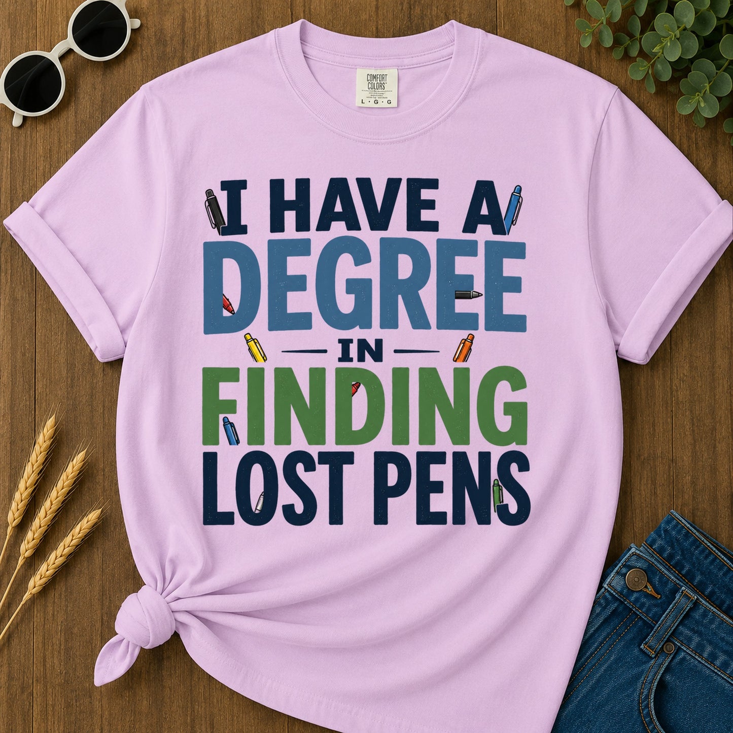 Degree Finding Lost Pens T-Shirt - Orchid