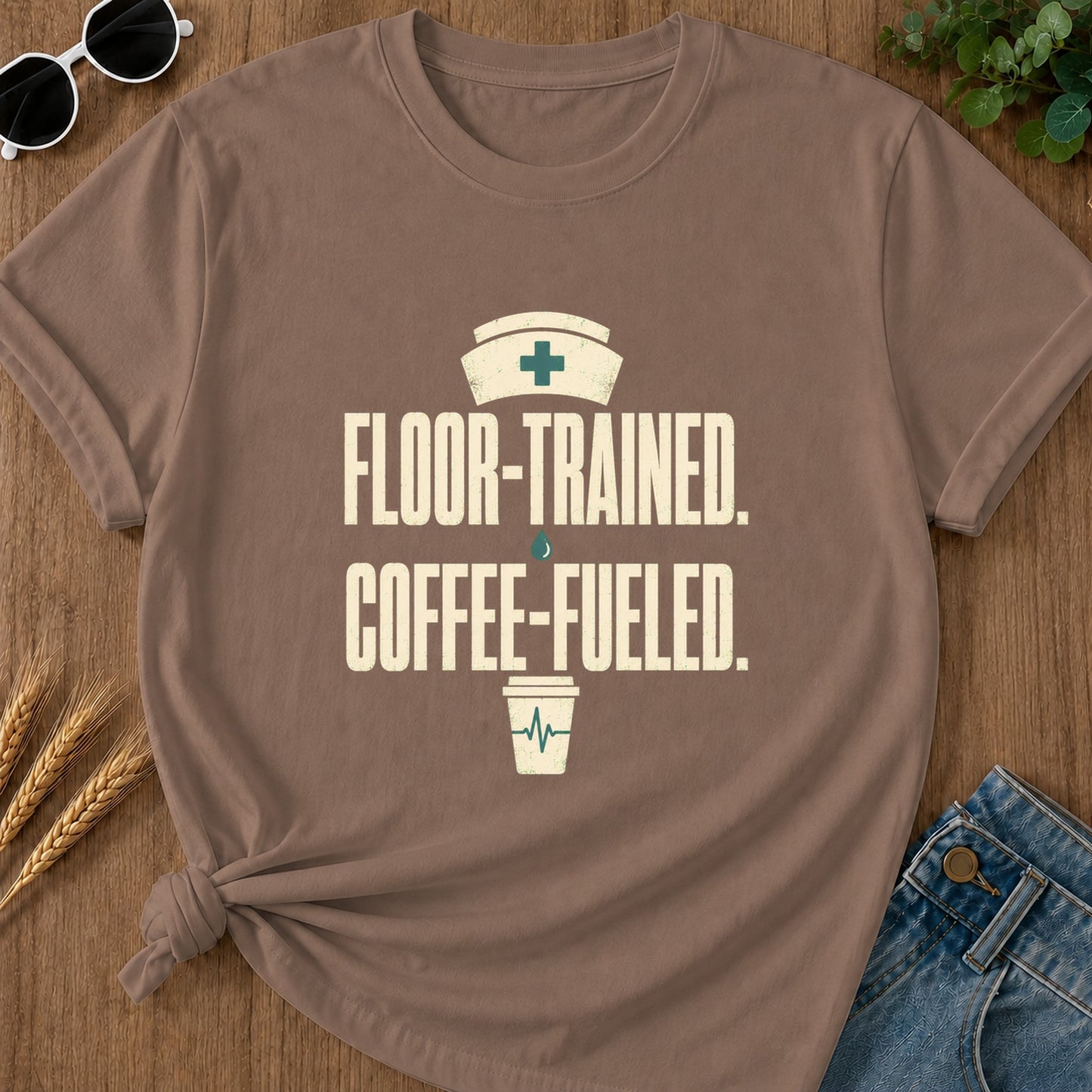 Floor Trained Coffee T-Shirt - Espresso
