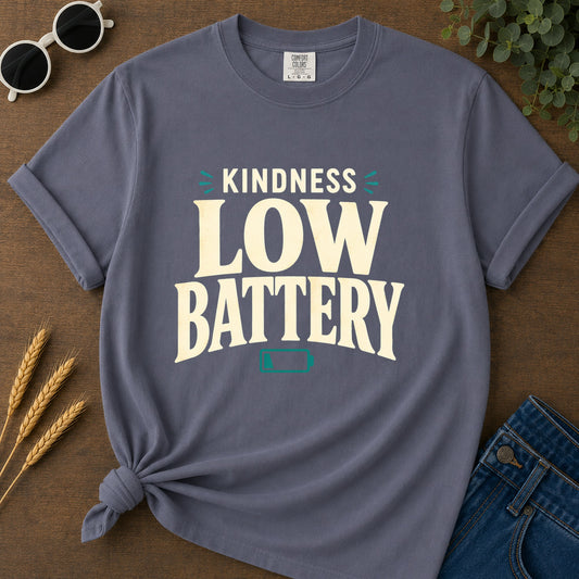 Kindness Low Battery T-Shirt - Navy