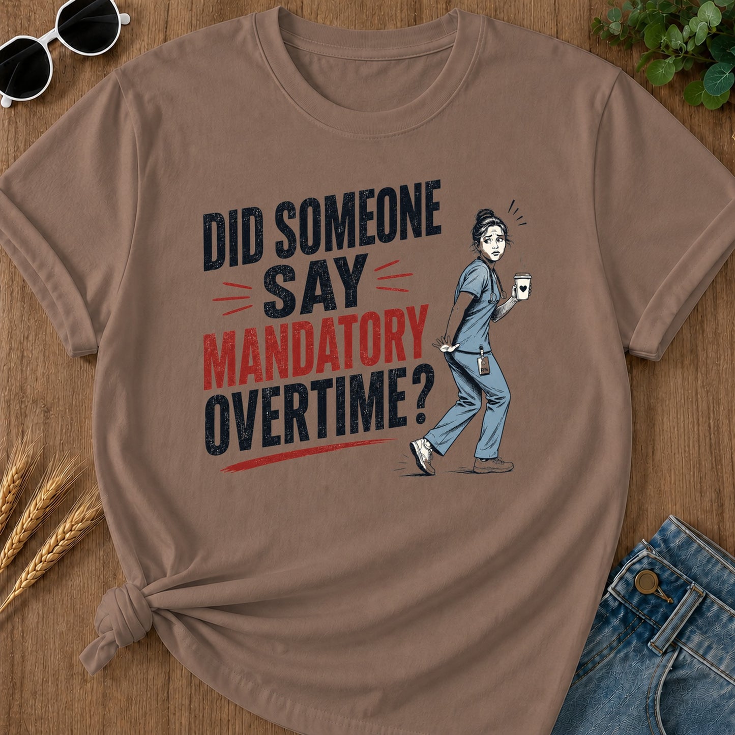 Mandatory Overtime T-Shirt - Espresso