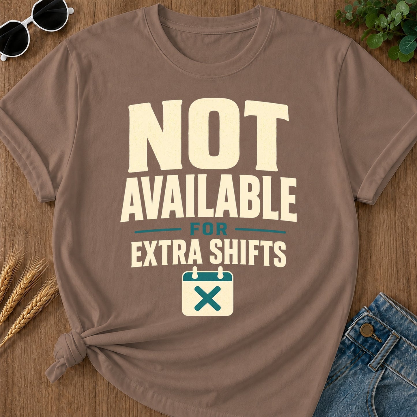 Not Available Extra Shifts T-Shirt - Espresso