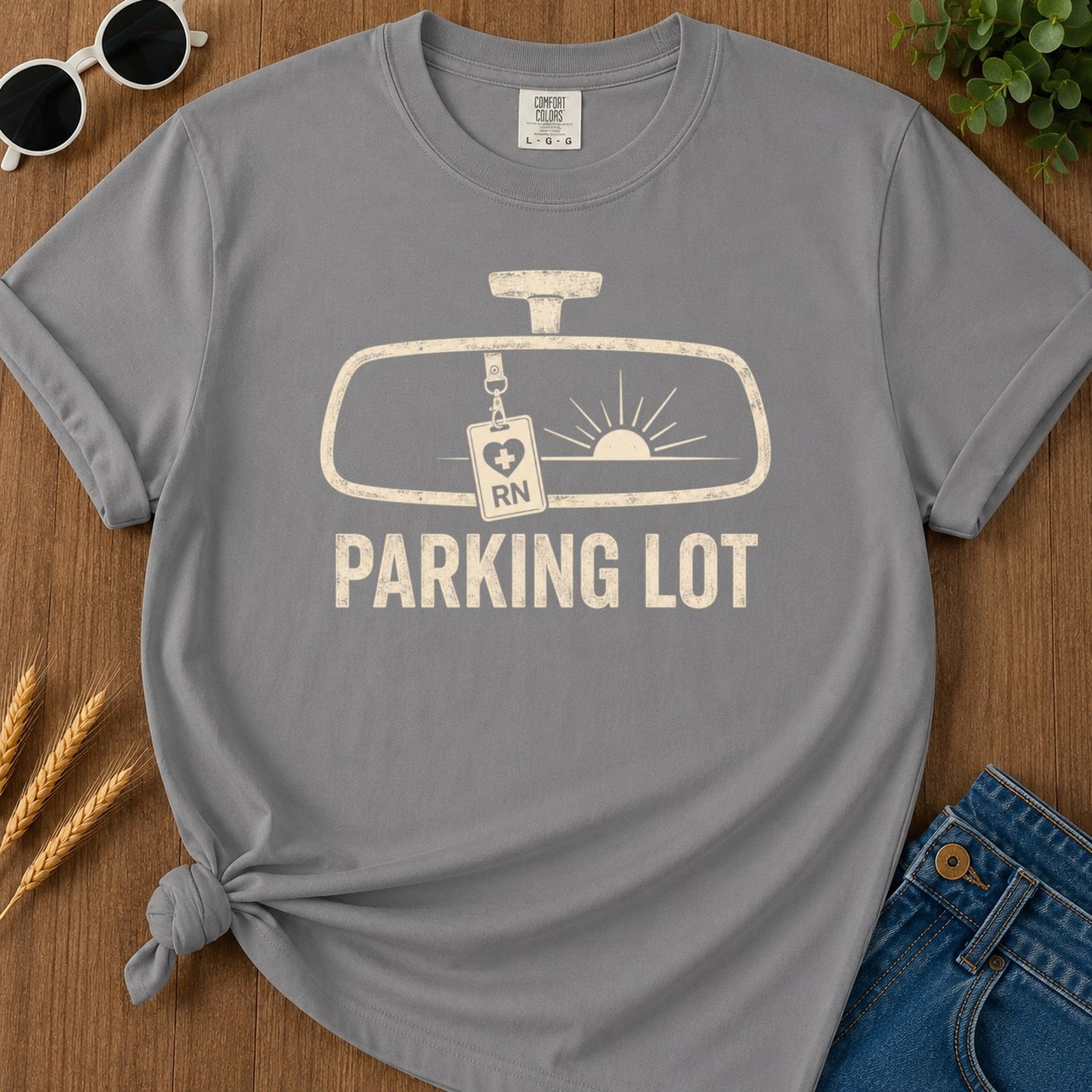 Parking Lot T-shirt - Grey Mockup