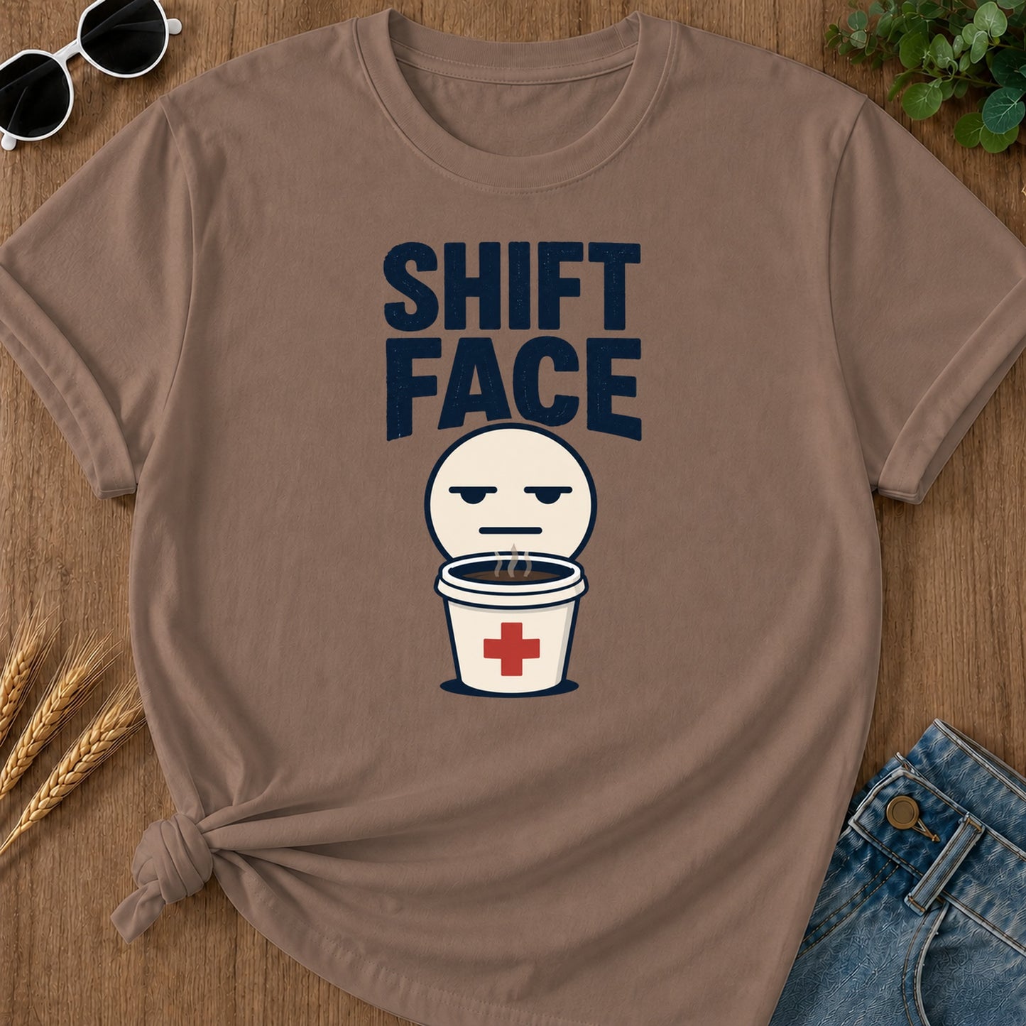 Shift Face T-Shirt - Espresso