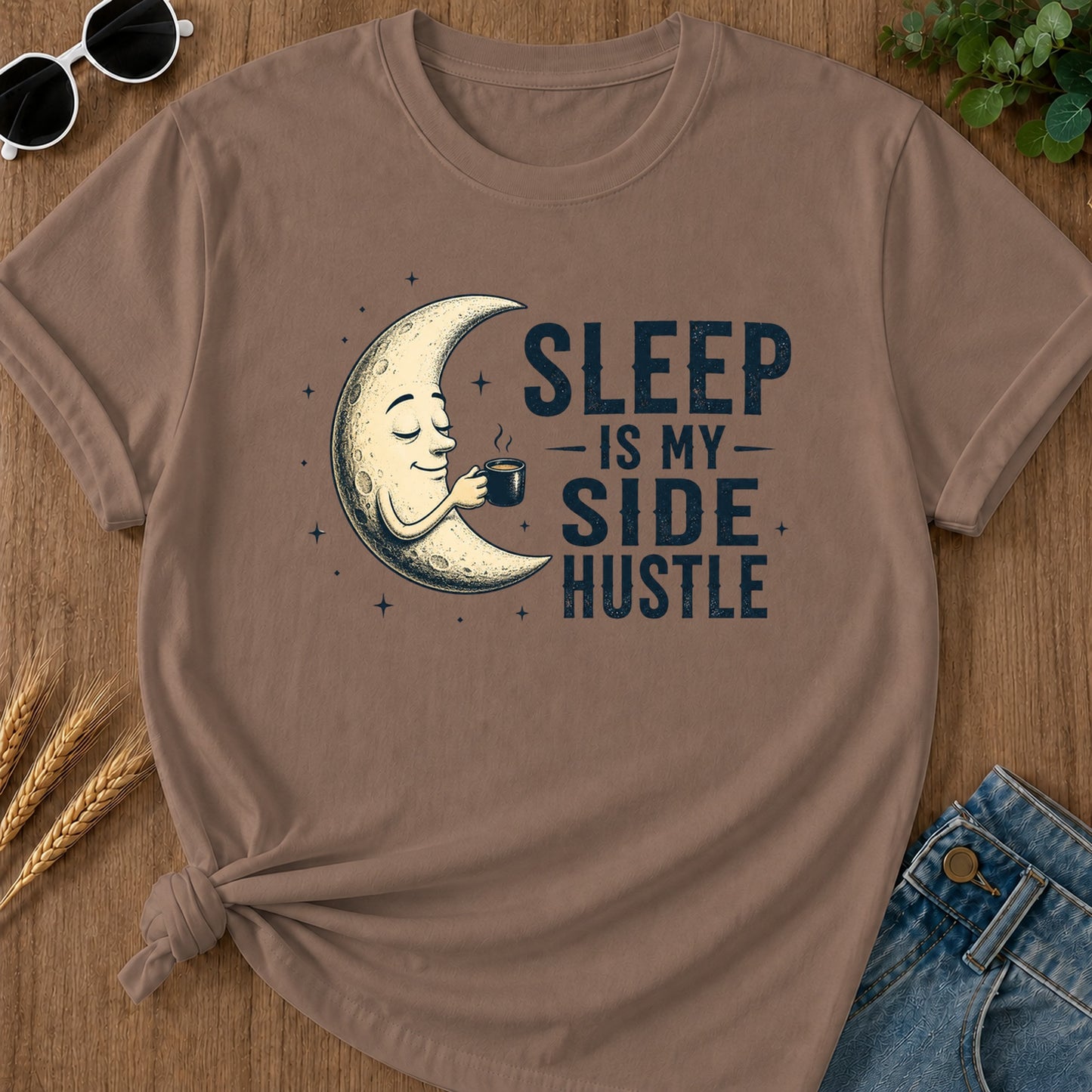 Sleep Side Hustle T-Shirt - Espresso