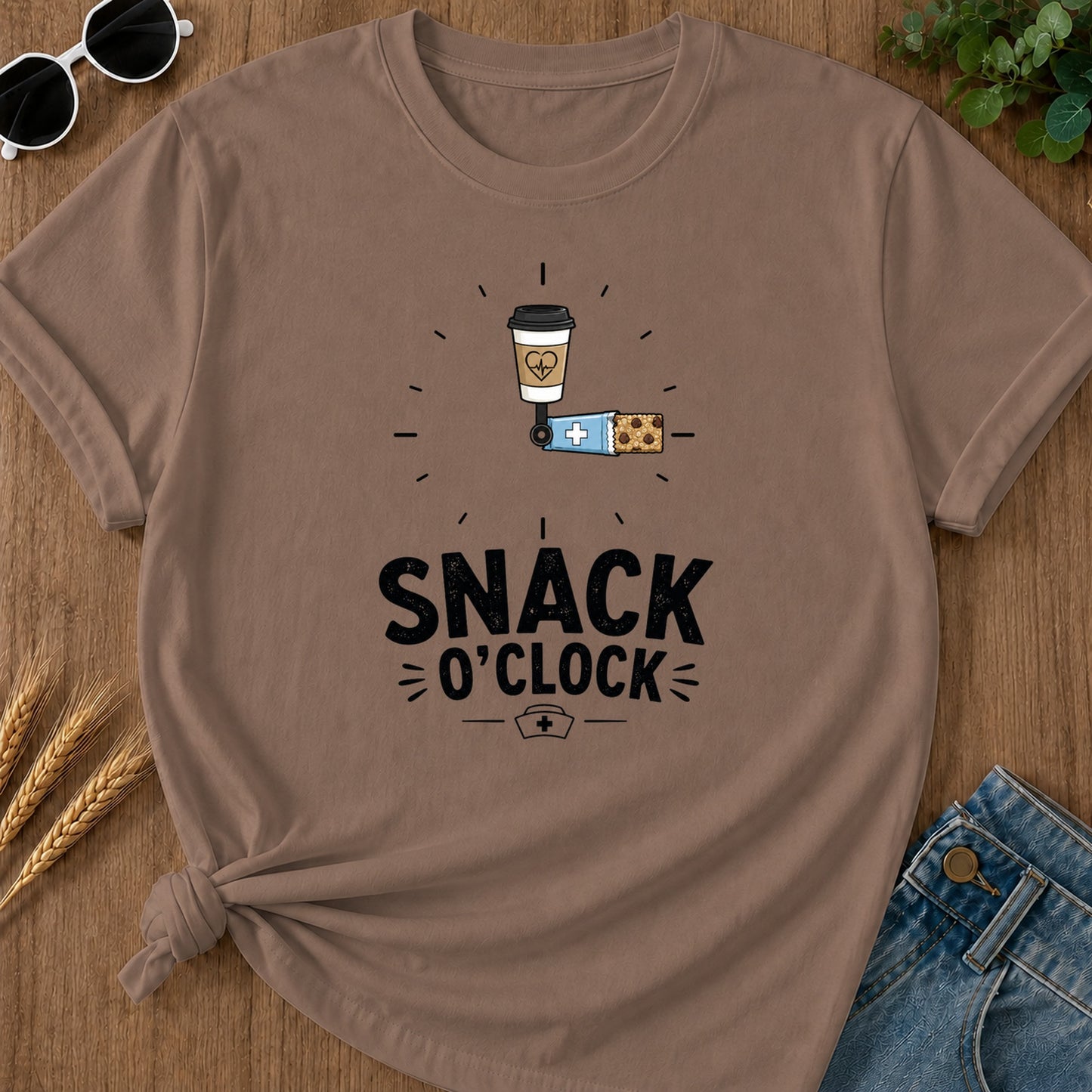Snack Oclock T-Shirt - Espresso