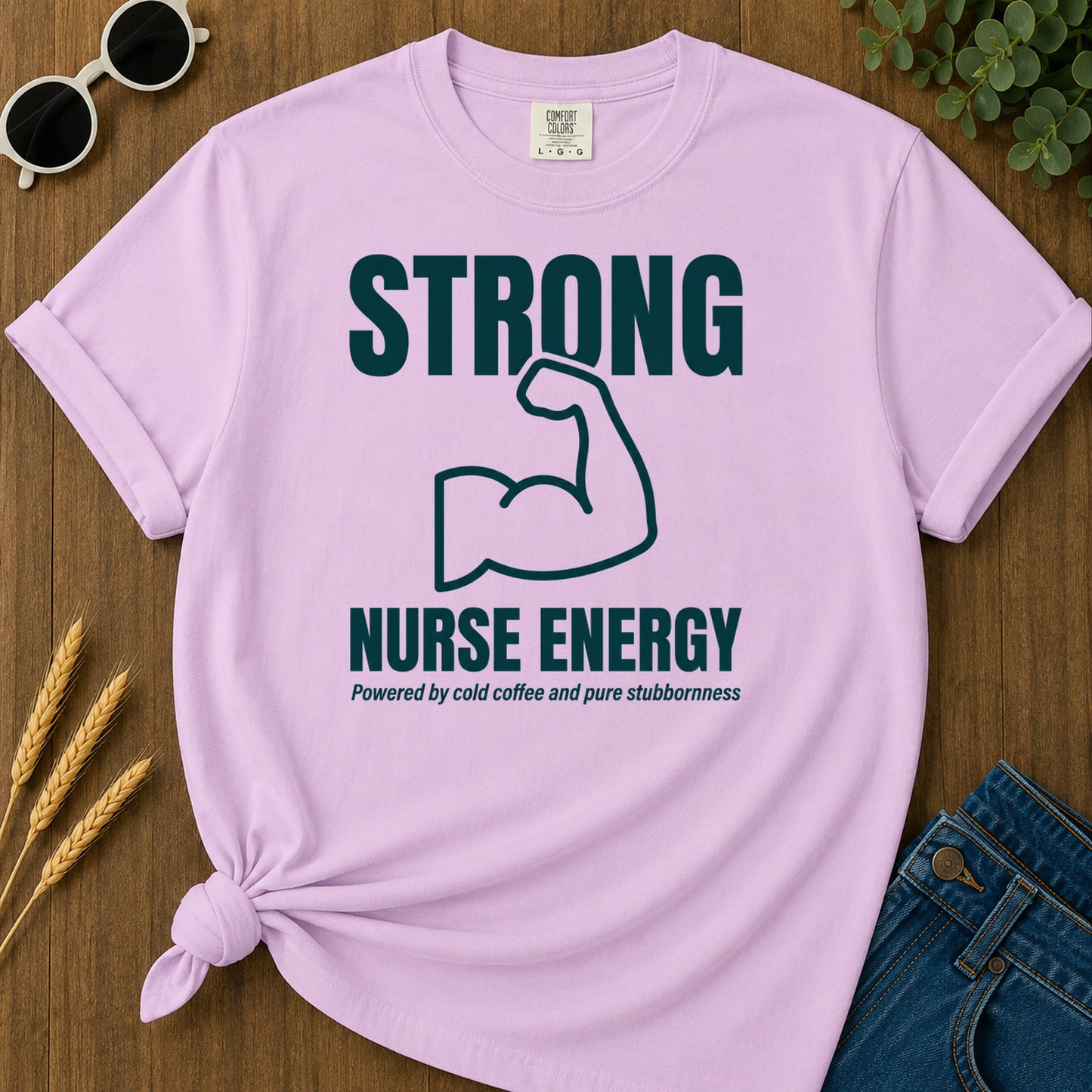 Strong Nurse Energy T-Shirt - Orchid