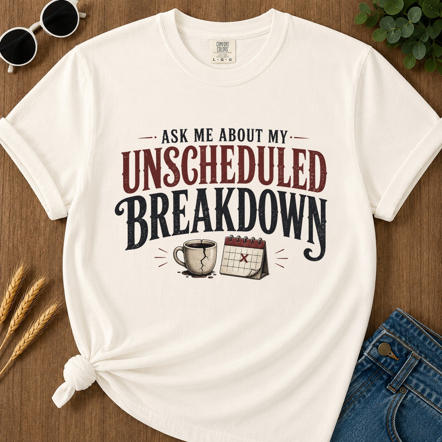 Unscheduled Breakdown T-Shirt - Ivory