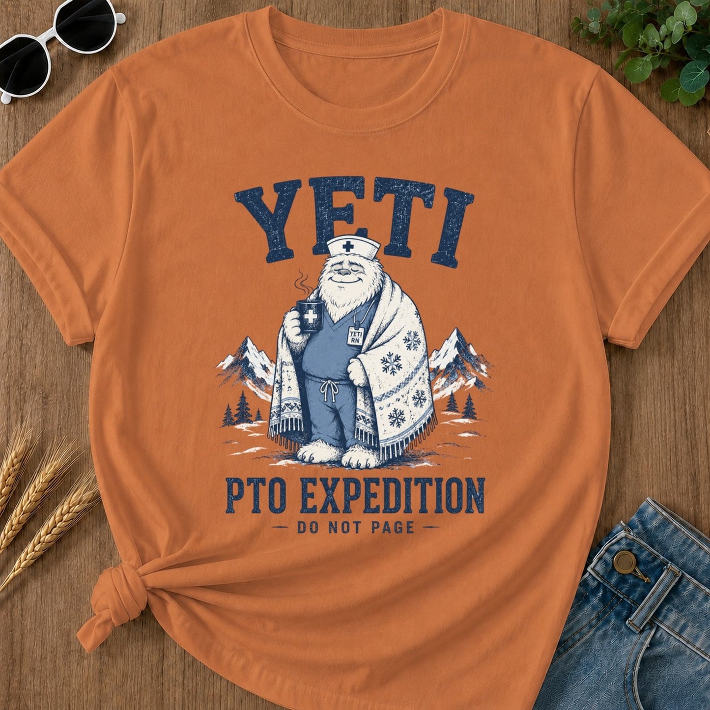 Yeti Pto Expedition T-shirt - Yam Mockup