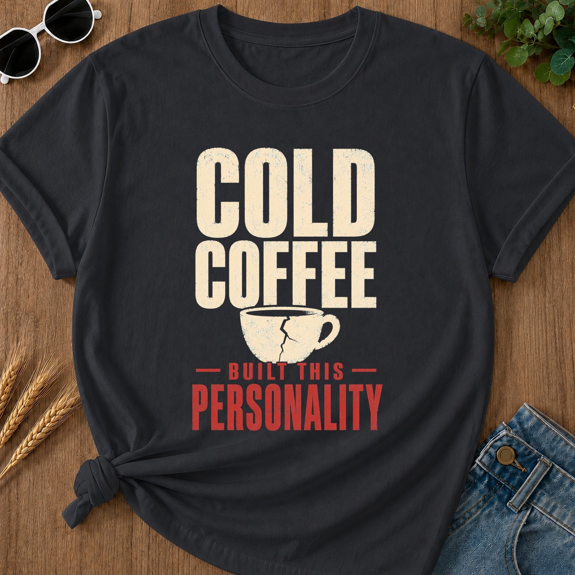 Cold Coffee Personality T-Shirt - Graphite