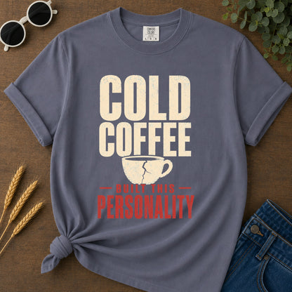 Cold Coffee Personality T-Shirt - Navy