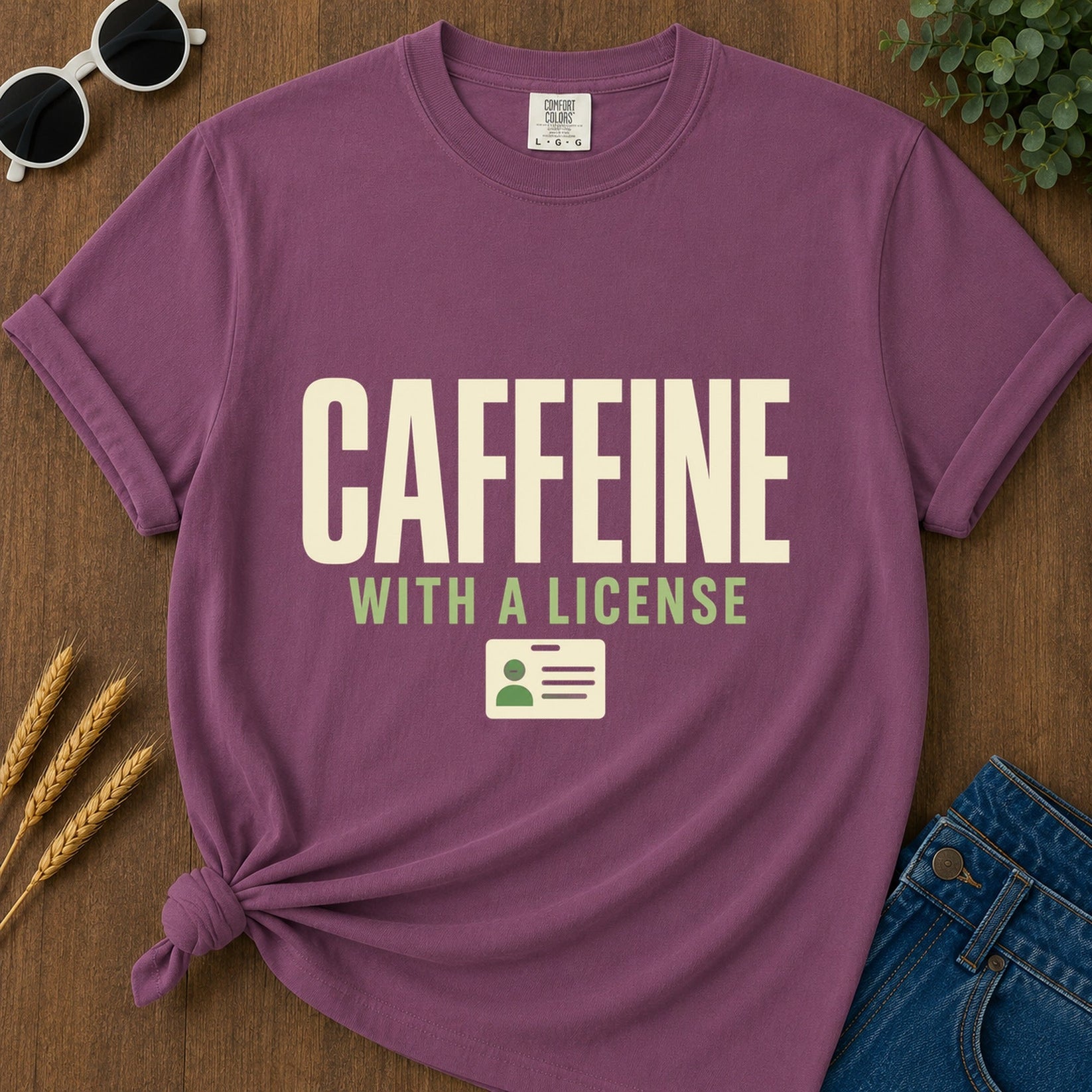 Caffeine License T-Shirt - Berry
