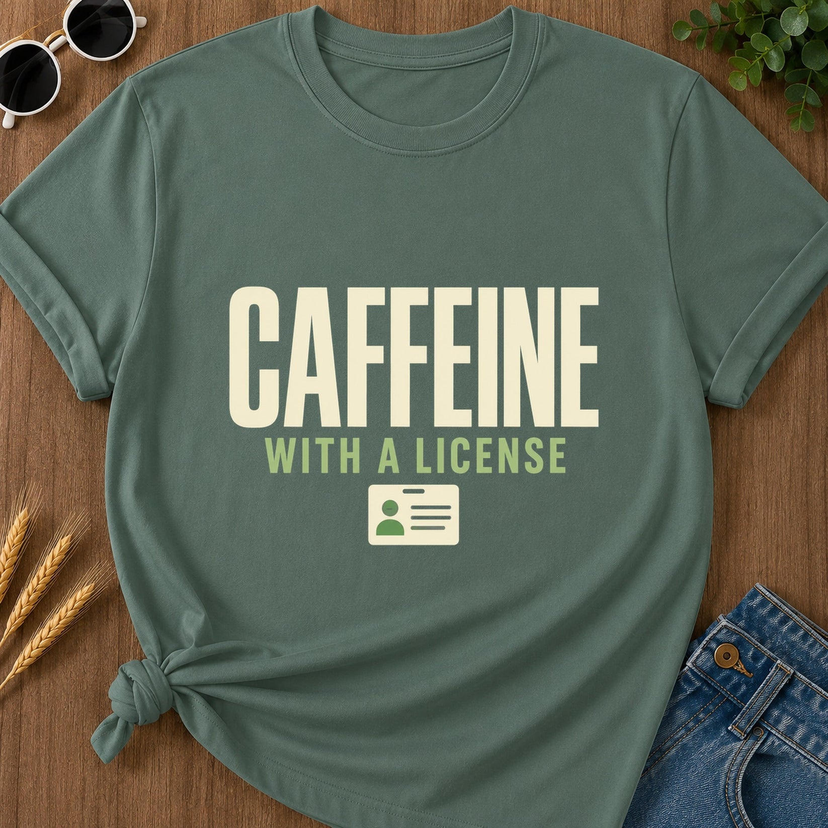 Caffeine License T-Shirt - Blue Spruce