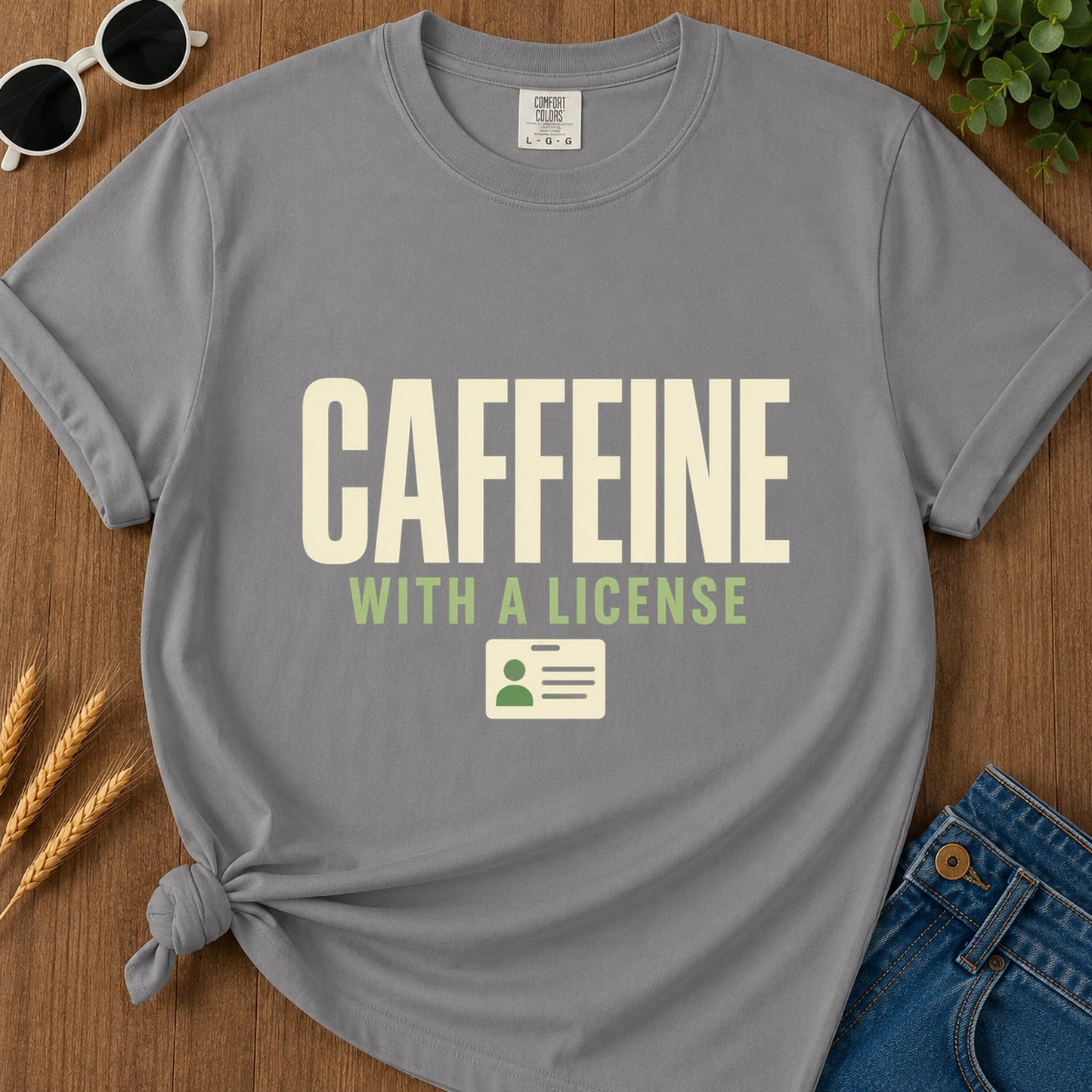 Caffeine License T-Shirt - Grey