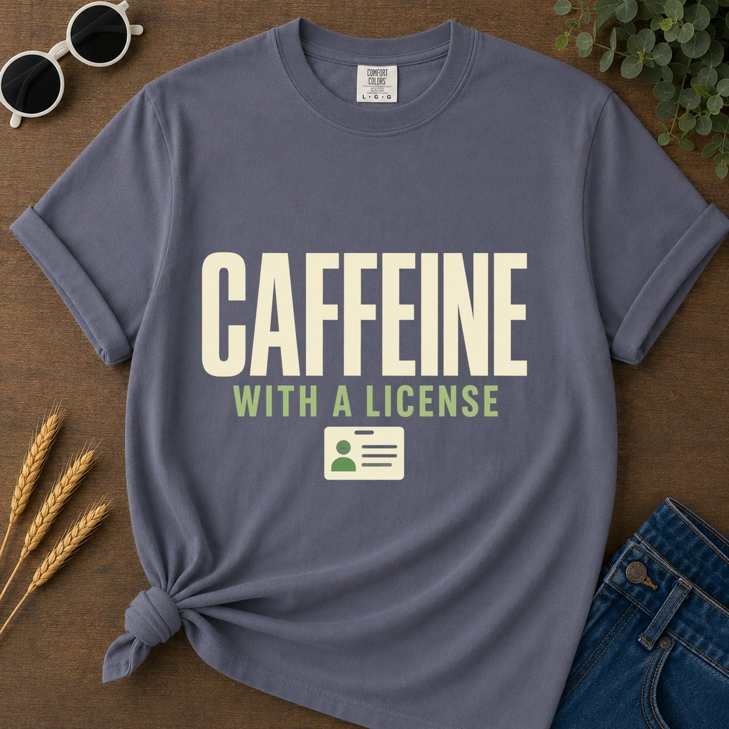 Caffeine License T-Shirt - Navy