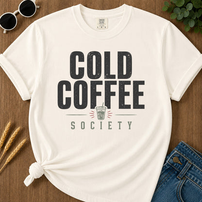 Cold Coffee Society Cup T-Shirt - Ivory