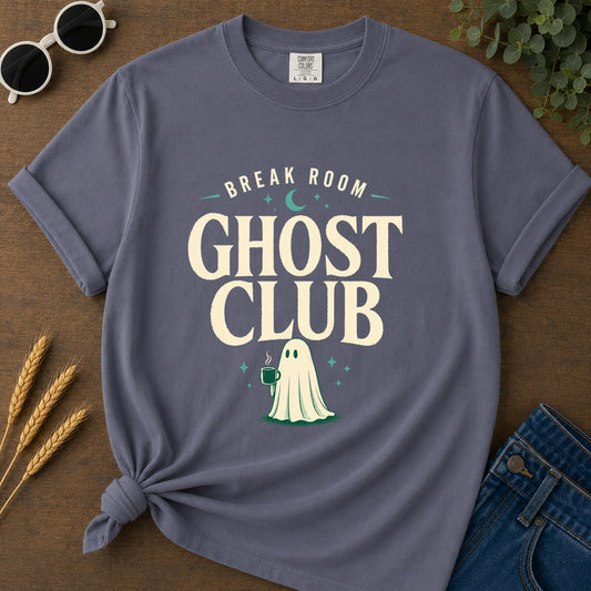 Break Room Ghost Club T-Shirt - Navy