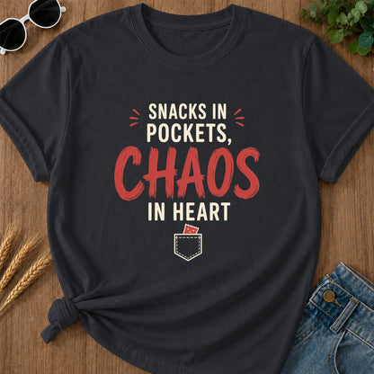 Snacks Pockets Chaos Heart T-Shirt - Graphite