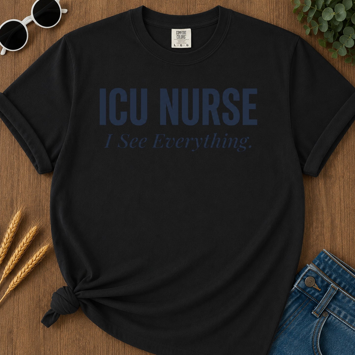 Icu See Everything T-Shirt - Black Mockup