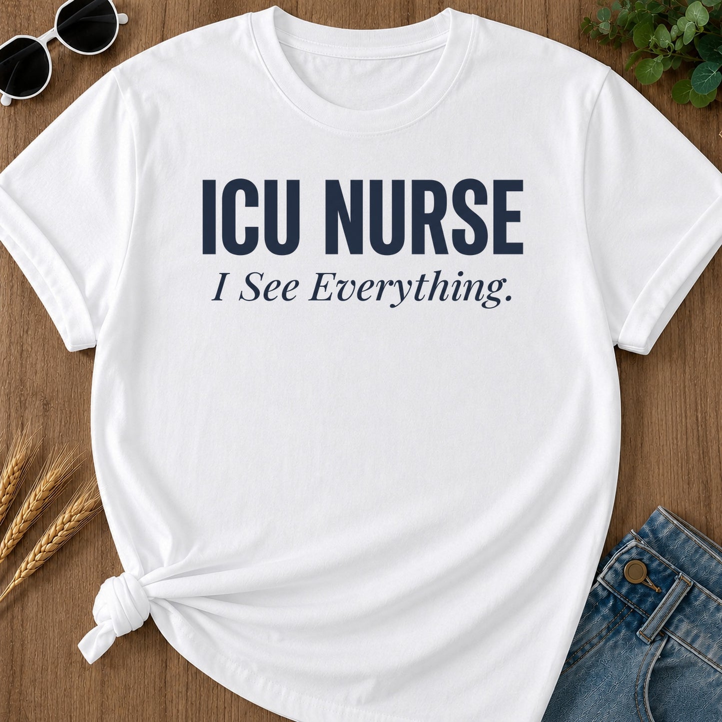 Icu See Everything T-Shirt - White Mockup