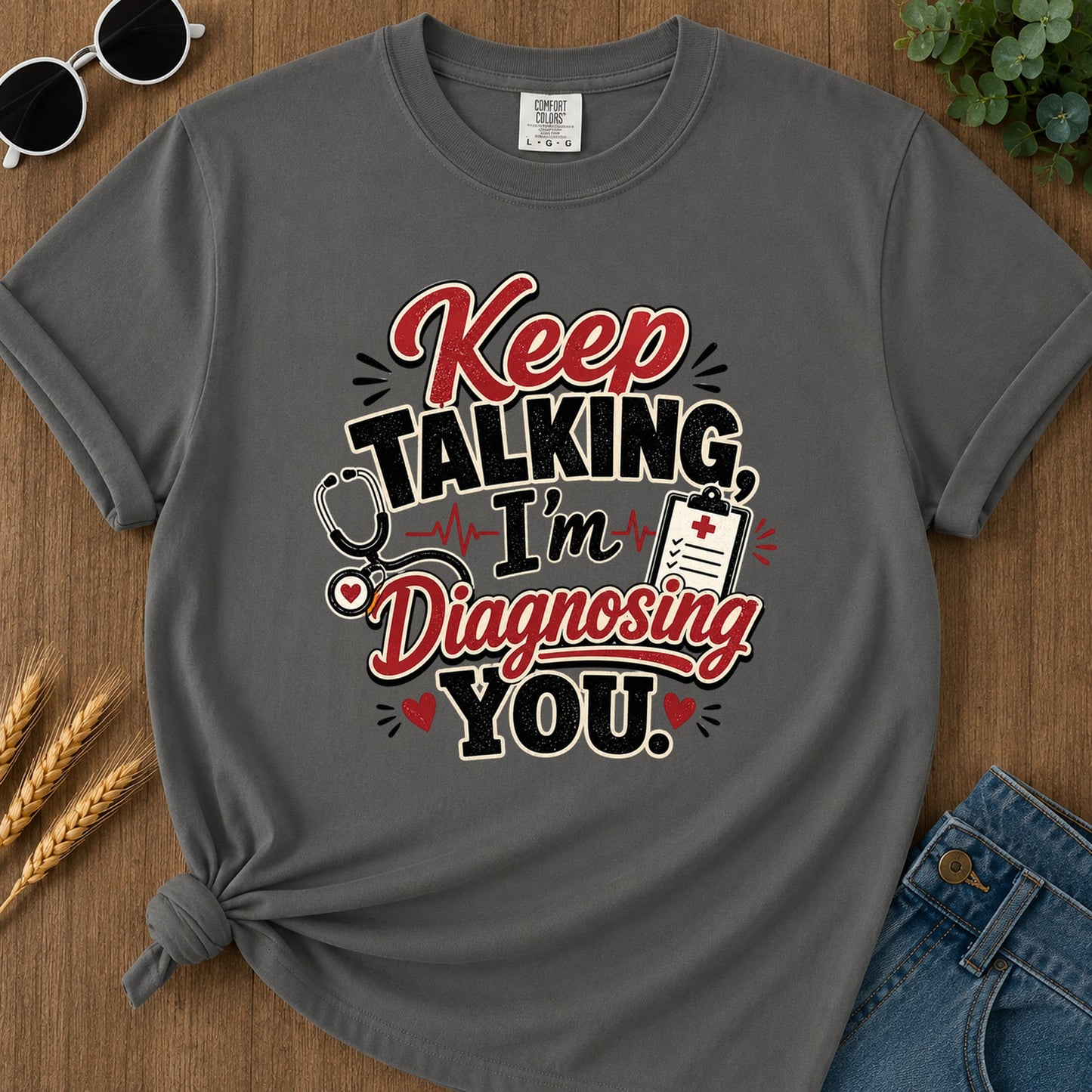 Talking Diagnosing T-Shirt - Pepper Mockup