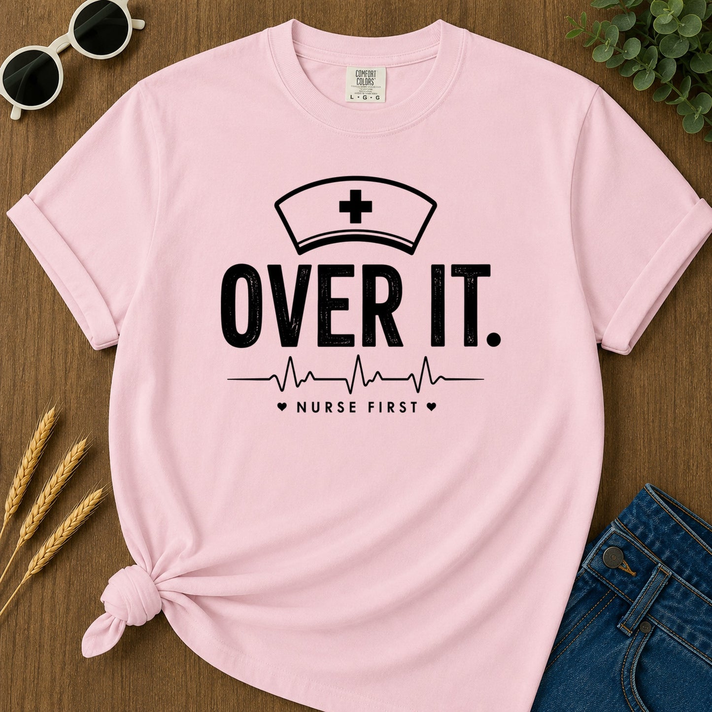 Nurse First T-Shirt - Blossom Mockup