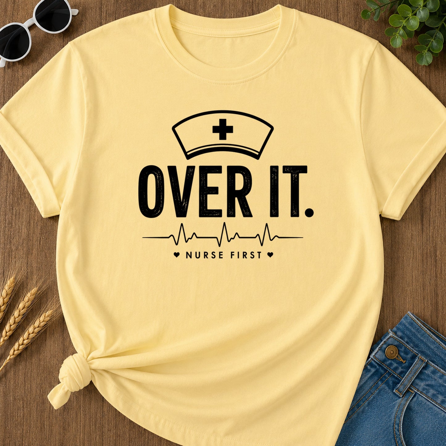 Nurse First T-Shirt - Butter Mockup