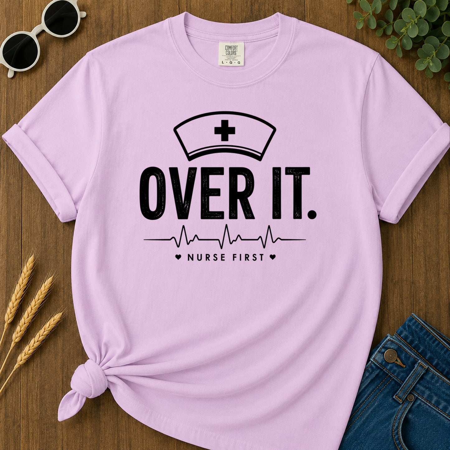 Nurse First T-Shirt - Orchid Mockup