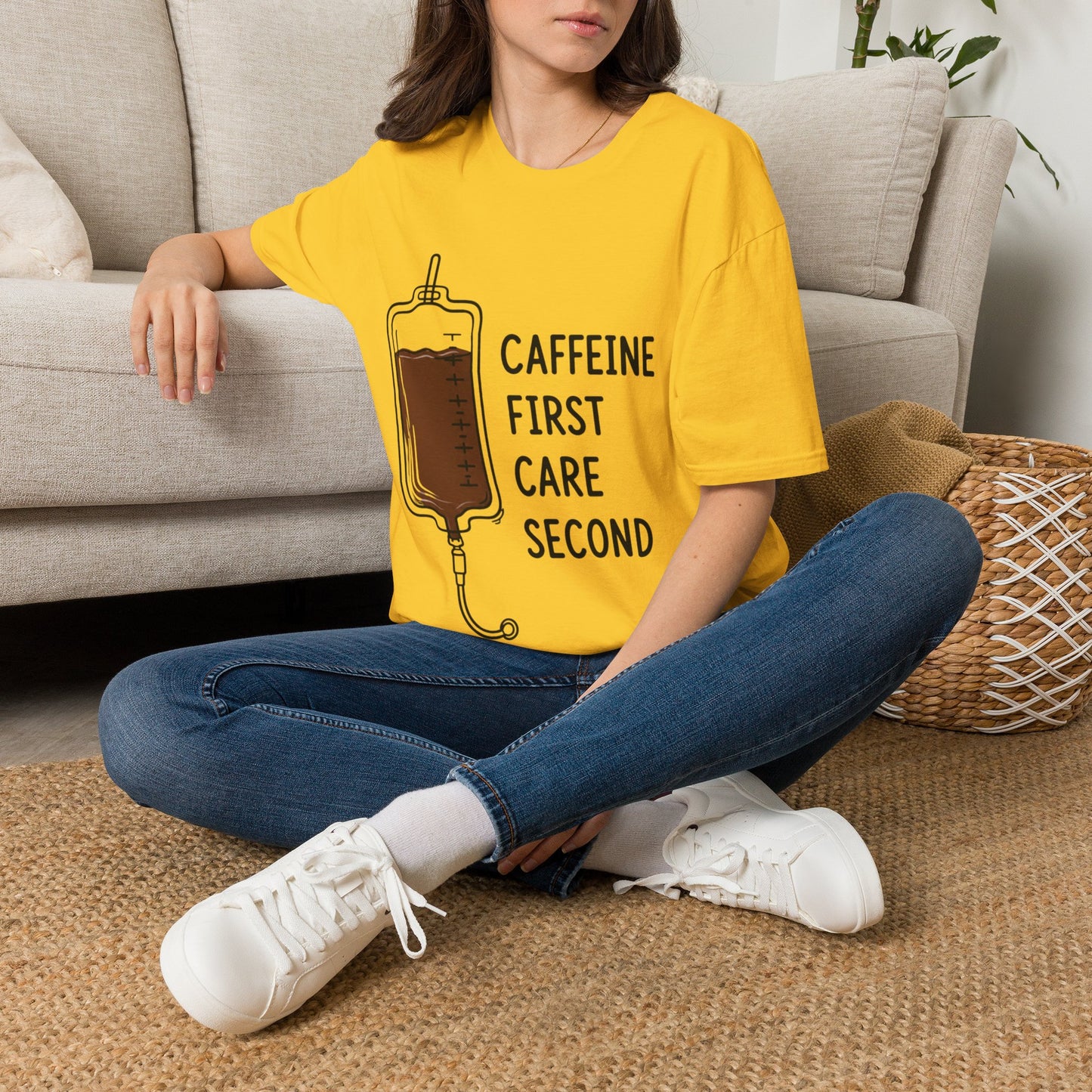 Caffeine First Care Second T-shirt