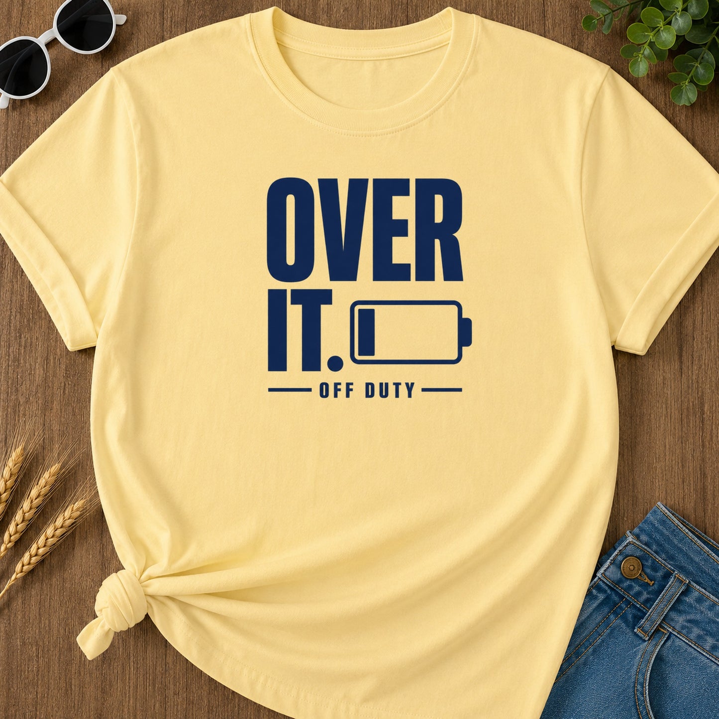 Over It 103 T-Shirt - Butter Mockup