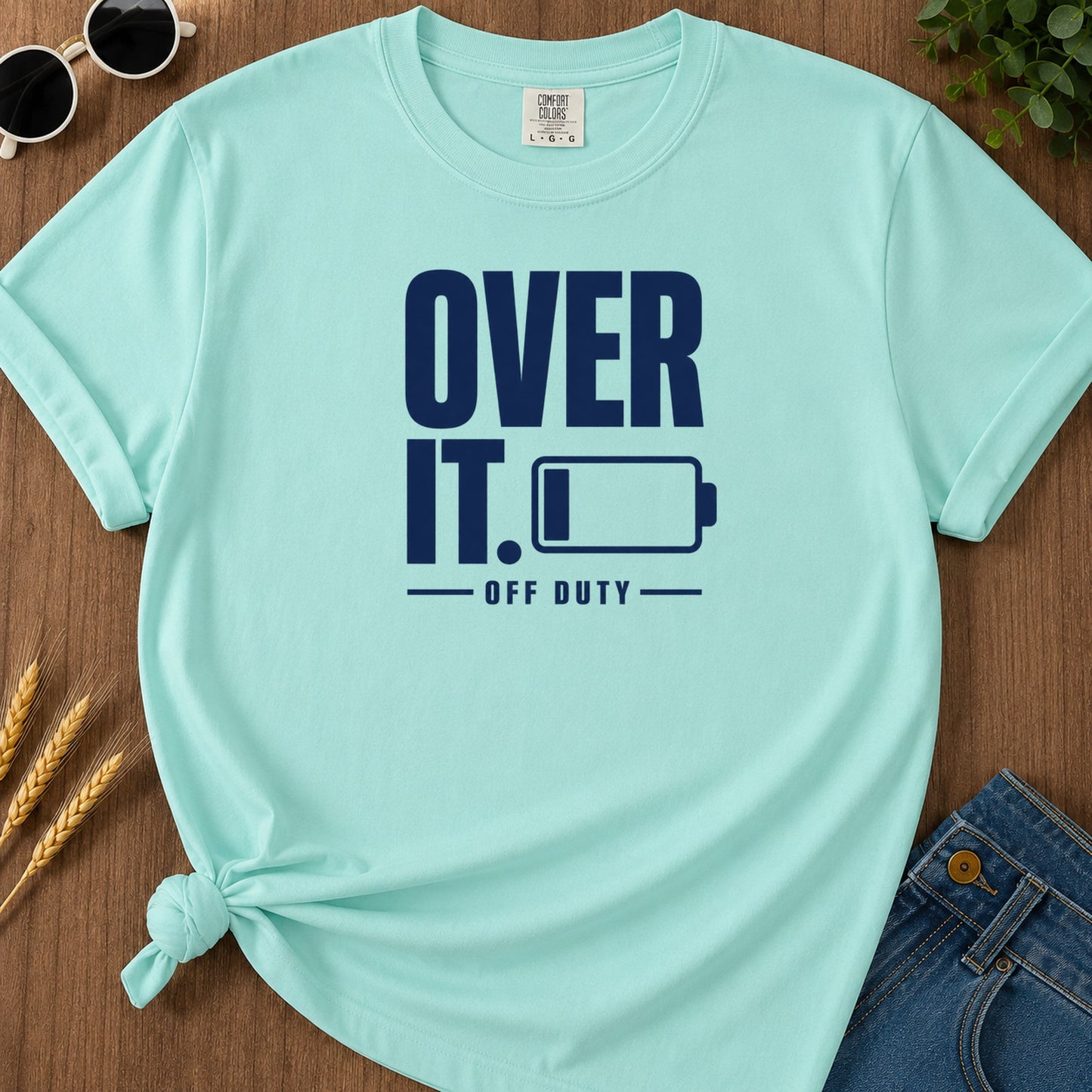 Over It 103 T-Shirt - Chalky Mint Mockup