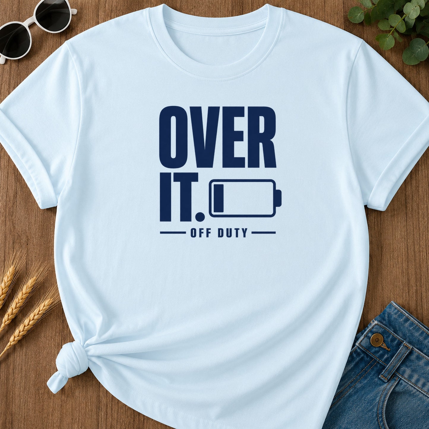 Over It 103 T-Shirt - Chambray Mockup