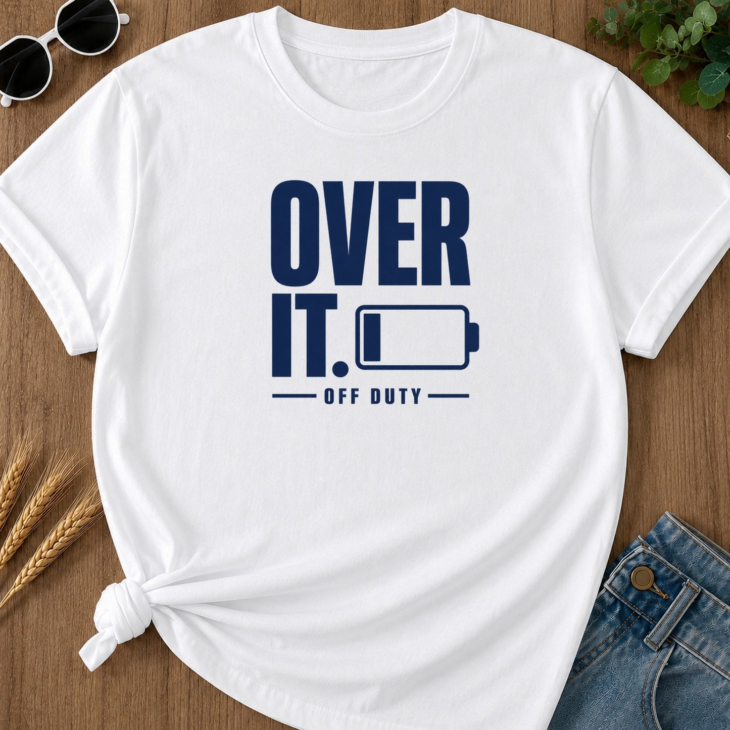 Over It 103 T-Shirt - White Mockup